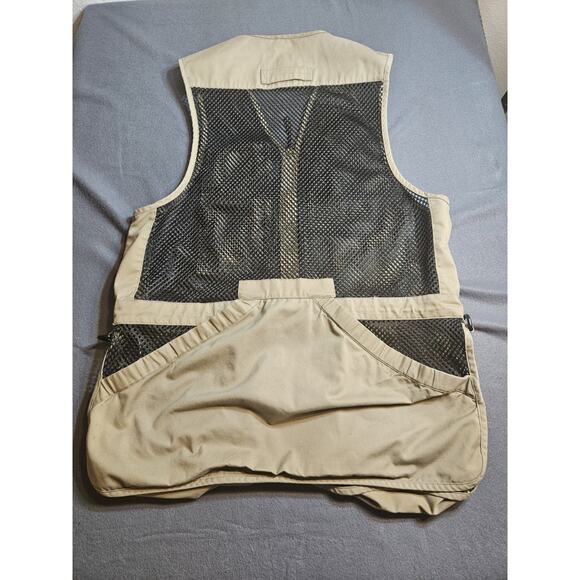 Game Winner Vest Mens M/L Medium Large Khaki Mesh Back Hunting Utility Vest Zip - Picture 12 of 12